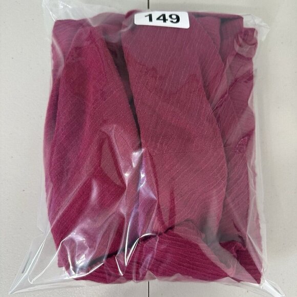 Soft Surroundings Everly Gauze Midi Dress Cowl Neck Berry Size M Roll tab Sleeve - Picture 10 of 10